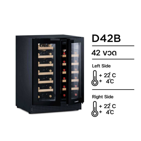 ตู้แช่ไวน์ 42 ขวด นำเข้าจากสวีเดน D42B - Image 2