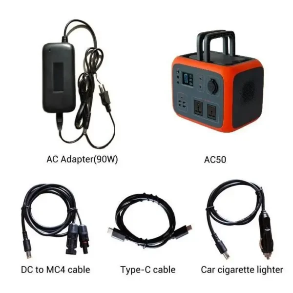 แบตแคมป์ปิ้ง Bluetti AC50S Orange Portable Power Station 300W/500Wh - Image 10
