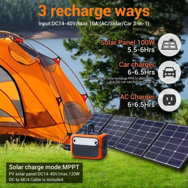 แบตแคมป์ปิ้ง Bluetti AC50S Orange Portable Power Station 300W/500Wh - Image 12