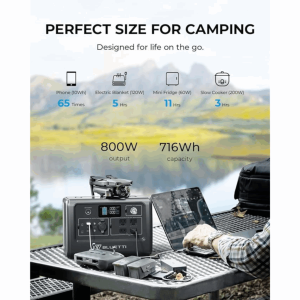 Bluetti EB70 Portable Power Station ความจุ 1000W/716Wh (22,4V, 32Ah) - Image 2