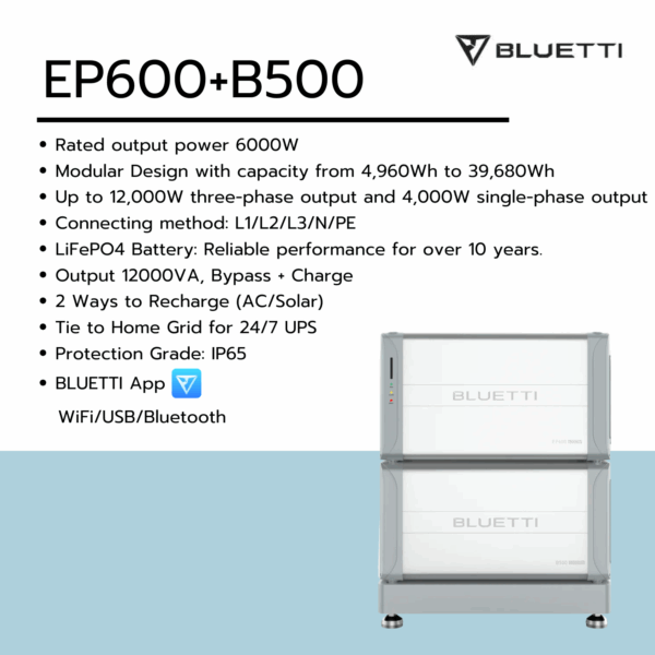 Bluetti EP600+B500 | 6000W 4960Wh - Image 2