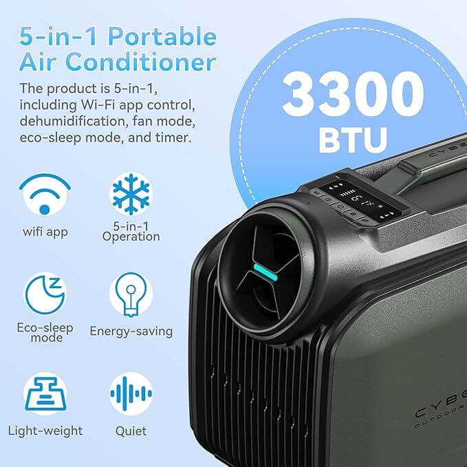 CYBERTAKE S1 Pro แอร์แคมป์ปิ้ง 3300 BTU - Image 8
