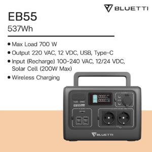 Bluetti EB55 Portable Power Station ความจุ 700W/537Wh (22.4V, 24Ah)