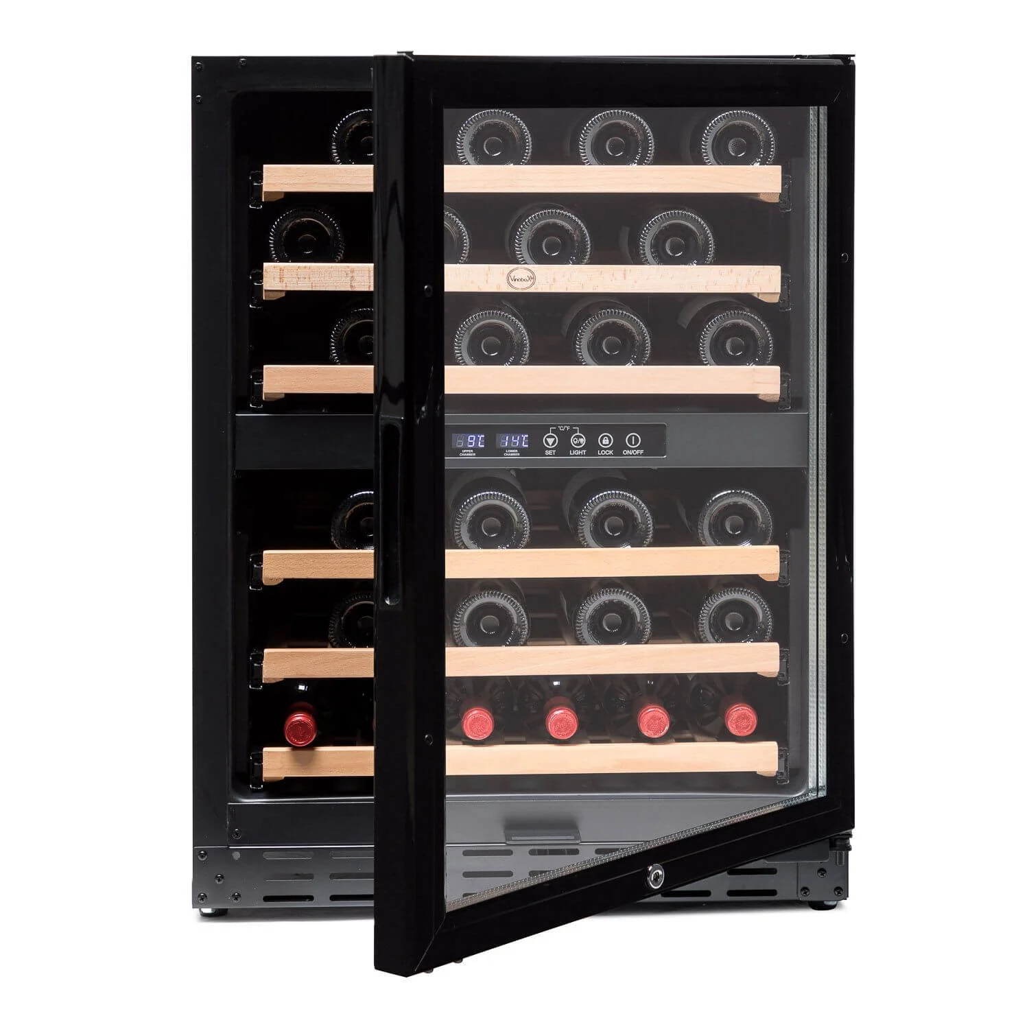 ตู้แช่ไวน์ 50 ขวด (2 อุณหภูมิ) Vinobox 50 Grand Cru Full Glass Door บิลท์อินได้ - Image 4