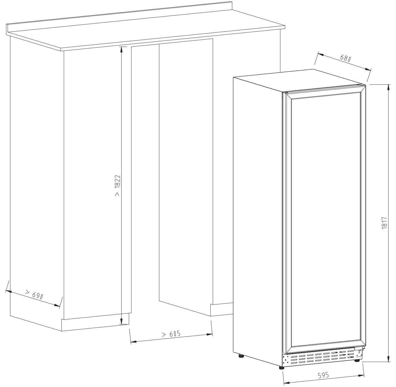 ตู้แช่ไวน์ 168 ขวด (2 อุณหภูมิ) Vinobox 168 Grand Cru 2Temp Stainless Steel - Image 5