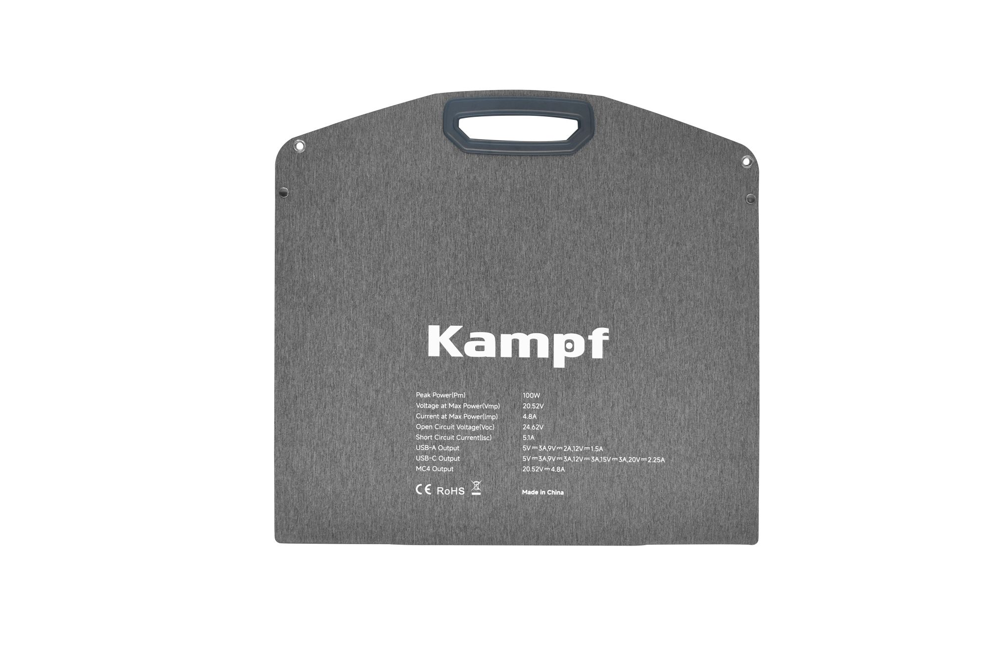 Kampf KP-100 แผงโซลาร์พกพา 100W พร้อม USB ภาพเพิ่มเติม 6