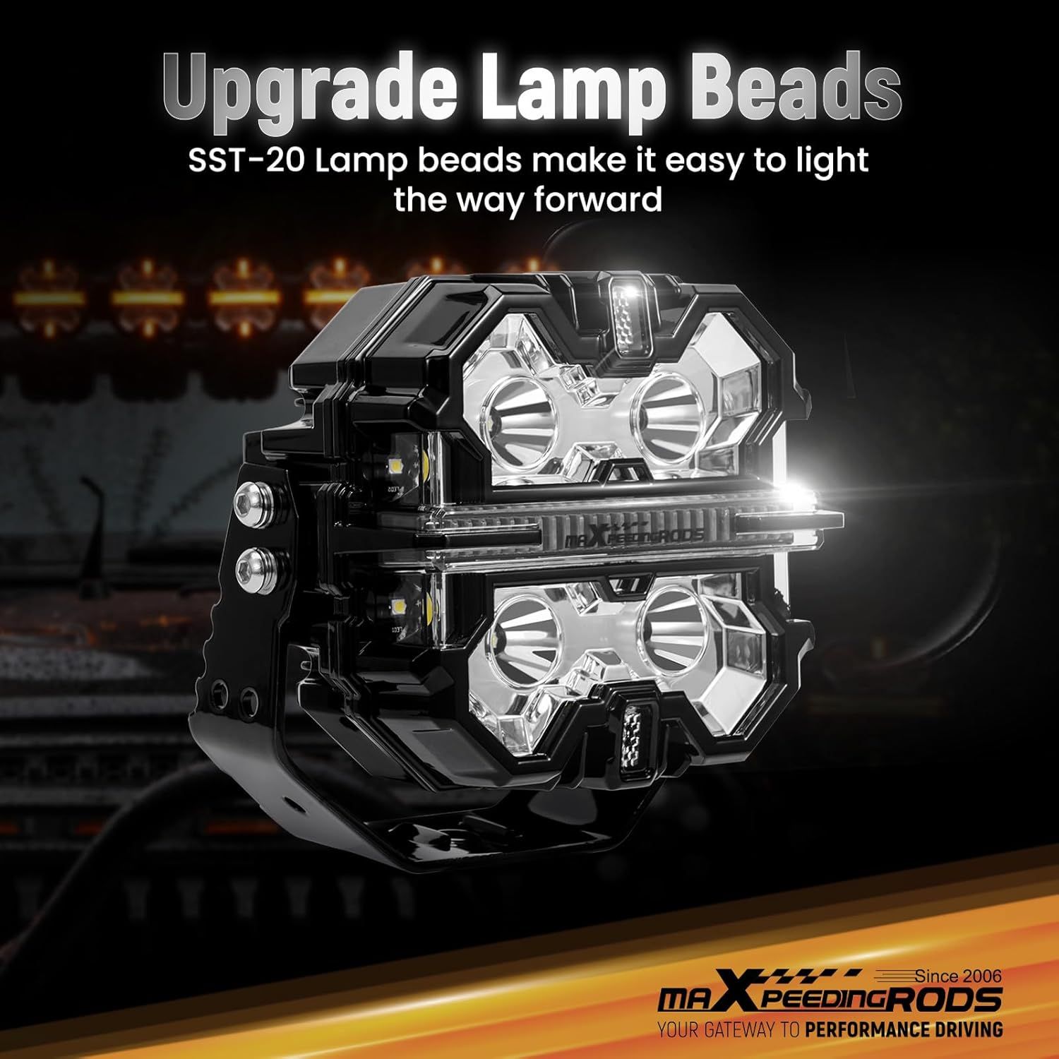 MAXPEEDING RODS Universal 3.5-inch LED Light Pods for Offroad Driving (DRL) - Image 2