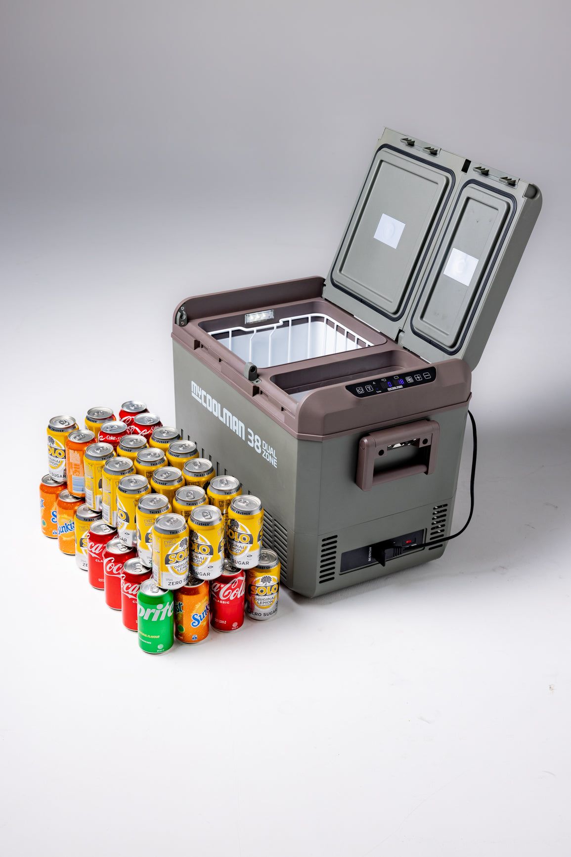 myCOOLMAN MCMR38DZ ตู้เย็นแช่แข็งพกพาสองช่อง 38 ลิตร สำหรับไฟ 12V 24V ภาพเพิ่มเติม 9