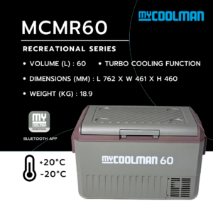 myCOOLMAN MCMR60 ตู้เย็นแช่แข็งพกพา 60 ลิตร ระบบไฟ 12V 24V