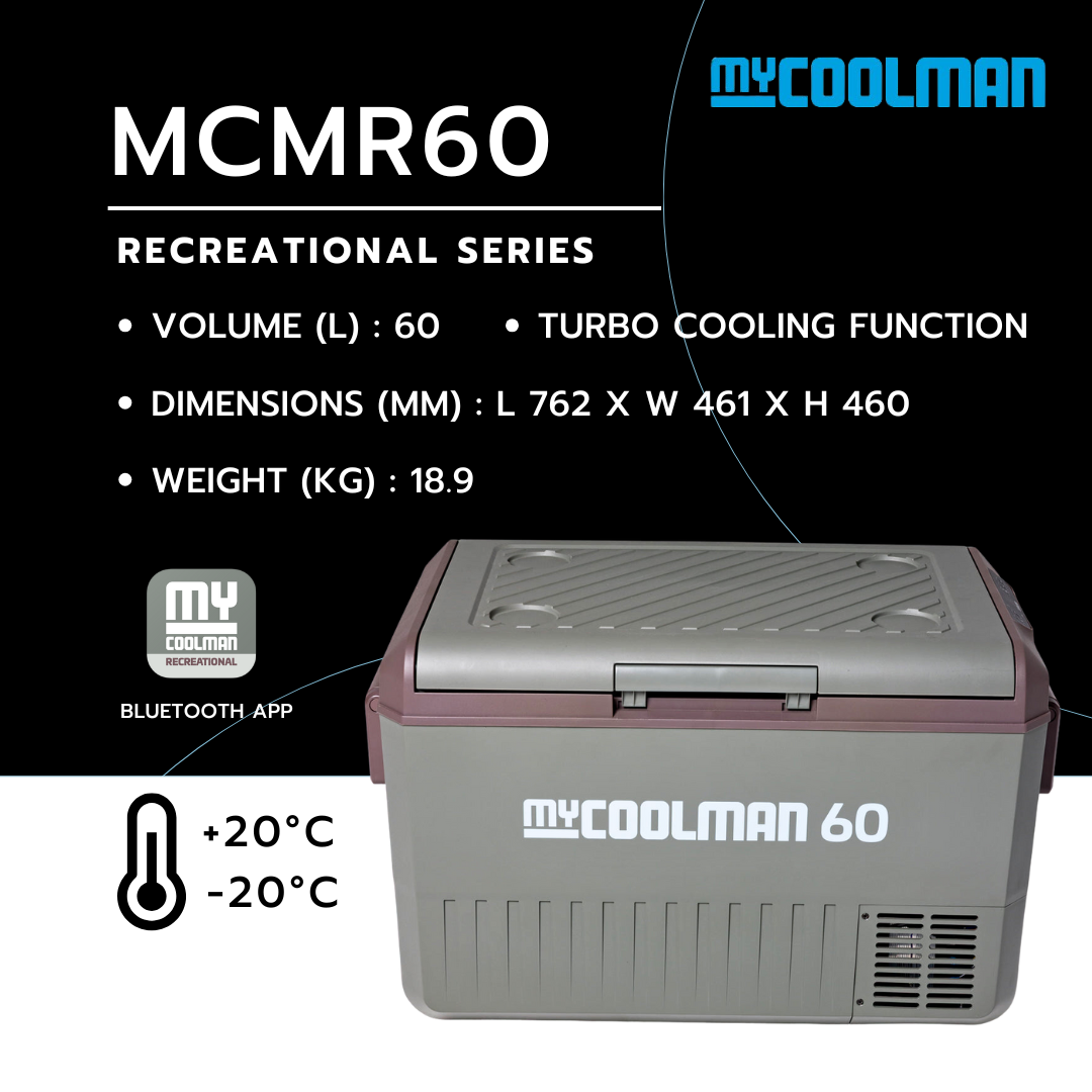 myCOOLMAN MCMR60 ตู้เย็นแช่แข็งพกพา 60 ลิตร ระบบไฟ 12V 24V