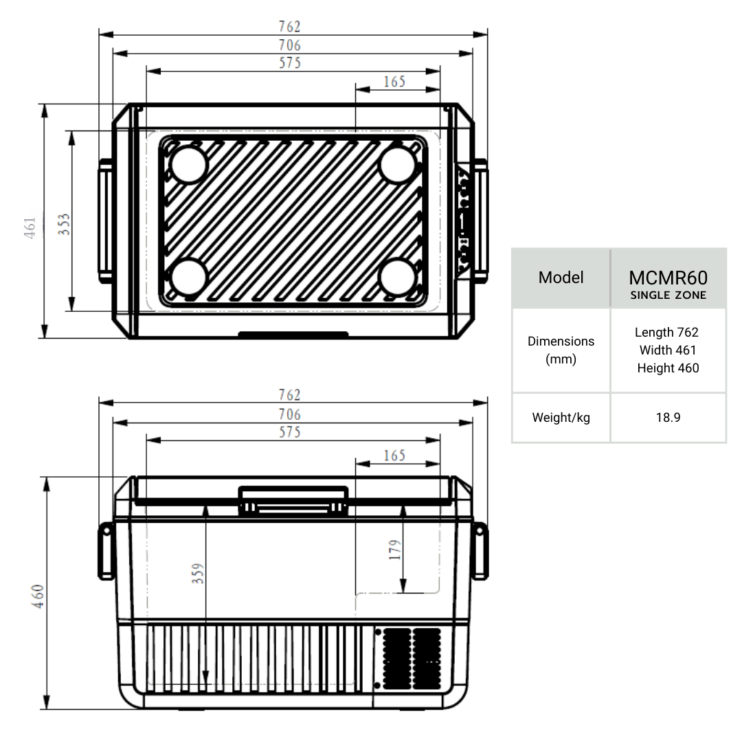 myCOOLMAN MCMR60 ตู้เย็นแช่แข็งพกพา 60 ลิตร ระบบไฟ 12V 24V ภาพเพิ่มเติม 3