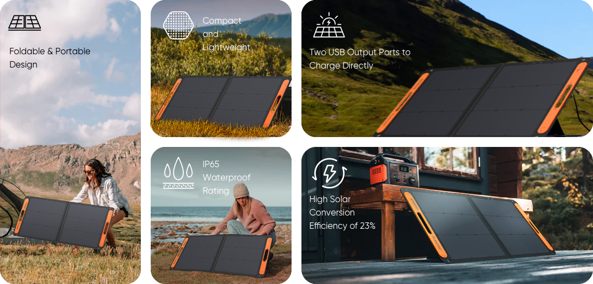 Jackery SolarSaga 100W แผงโซลาร์พกพาแบบพับได้ ภาพเพิ่มเติม 7